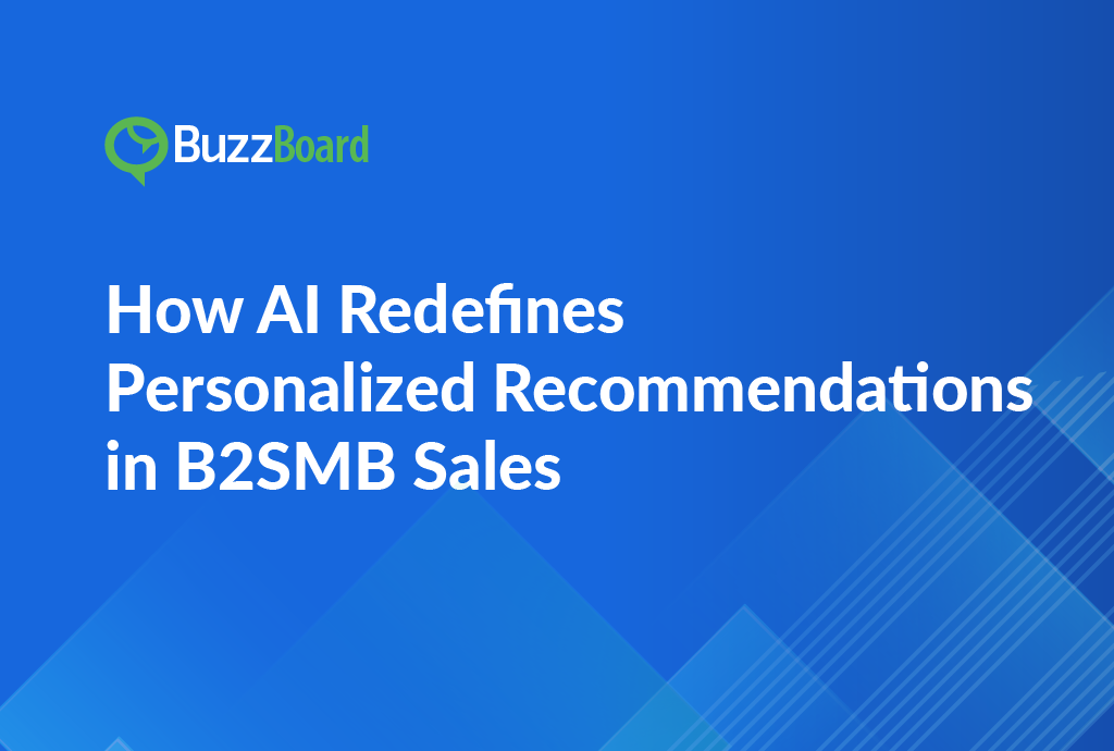 How AI Redefines Personalized Recommendations in B2SMB Sales