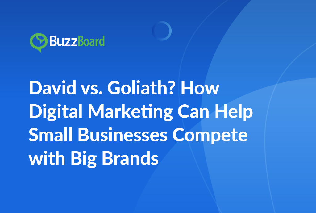 David vs. Goliath? How Digital Marketing Can Help Small Businesses Compete with Big Brands