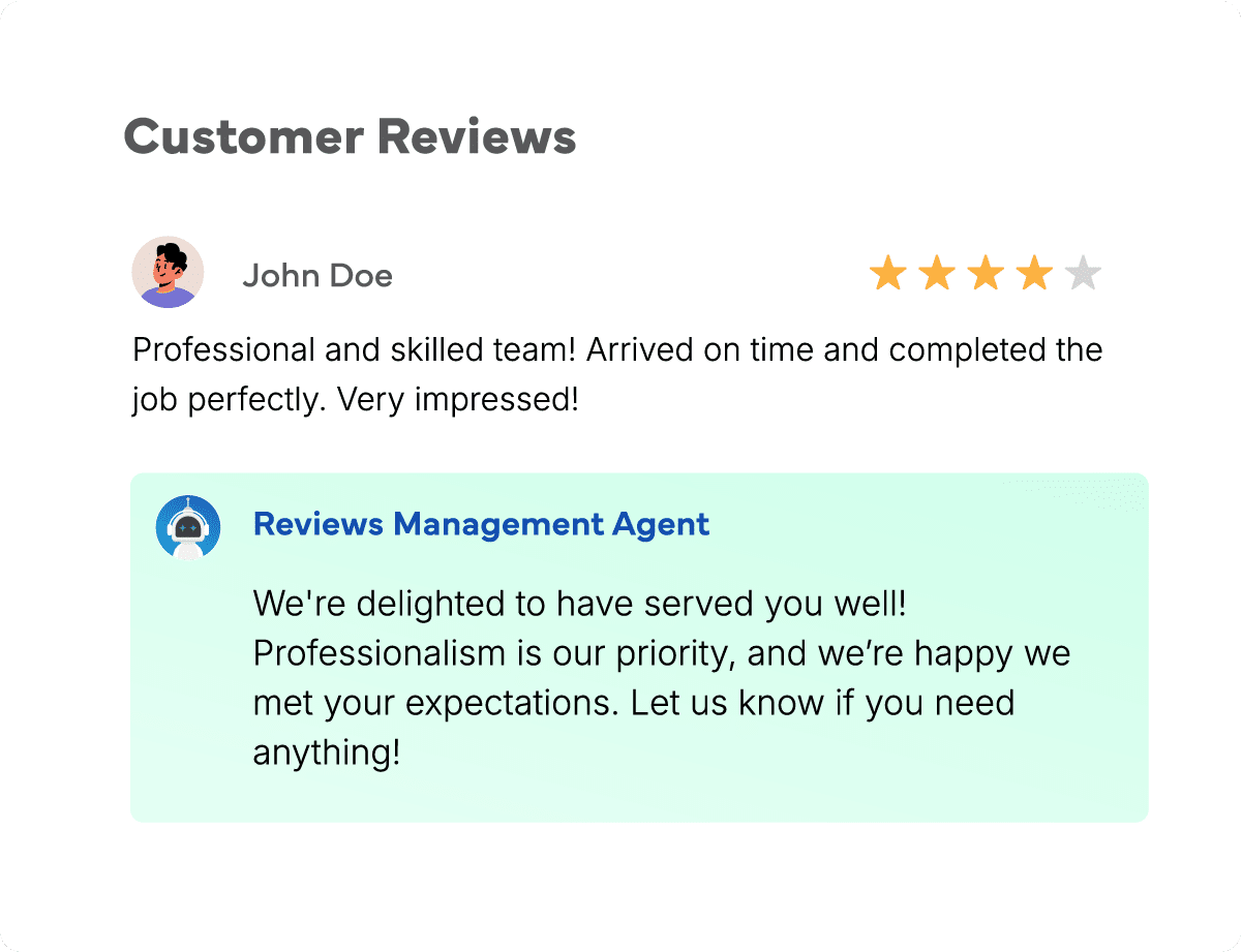 Your AI Agent for Auto-Responding To Reviews for Clients