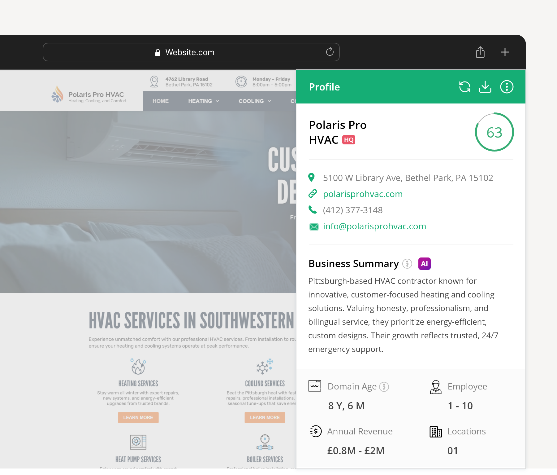 Real-time business summary