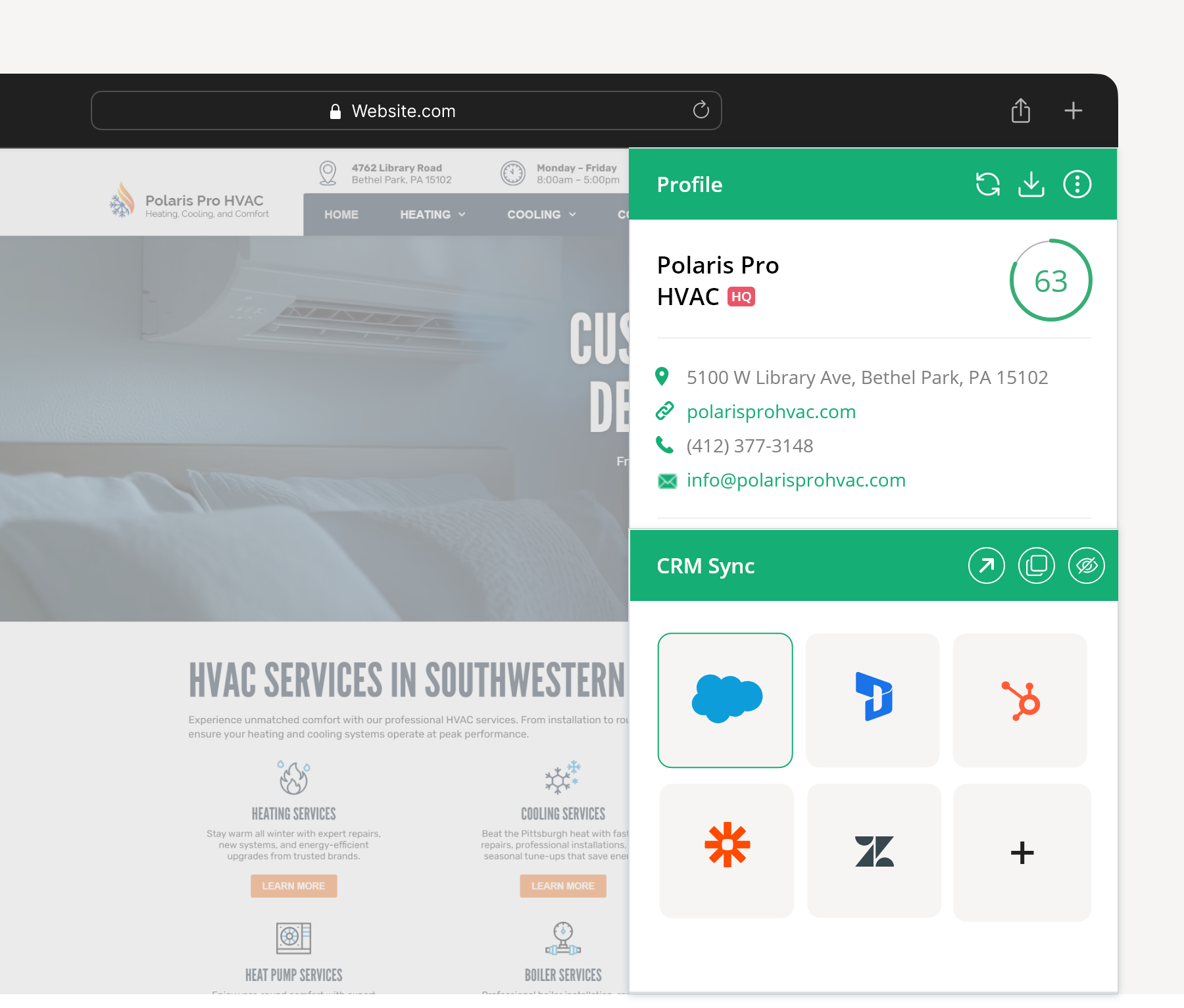 CRM sync