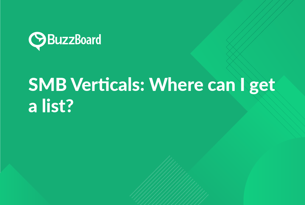 SMB Verticals: Where Can I Get a List?